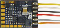 MN170 Miniatur-Nicht-Sound-Decoder – 12 x 8,6 x 2,5 mm – 0,7 A – 6 FA - 9 Anschlußdrähte