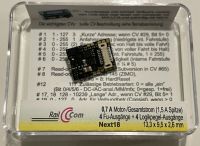 MN180N18 Next18-Nicht-Sound-Decoder – 13,3 x 9,5 x 2,6 mm 0,7 A – 4 + 2 FA - Next18 Schnittstelle