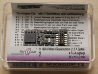 MX600P12 Flachdecoder - 25 x 11 x 2 mm  -  Nicht-Sound  -  0,8 A  -  4 FA - 12-polige PluX12 Schnittstelle NEM658