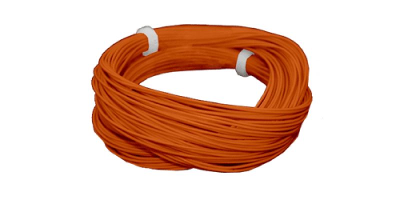 51944 Hochflexibles Kabel, Durchmesser 0.5mm, AWG36, 2A, 10m Wickel, Farbe orange