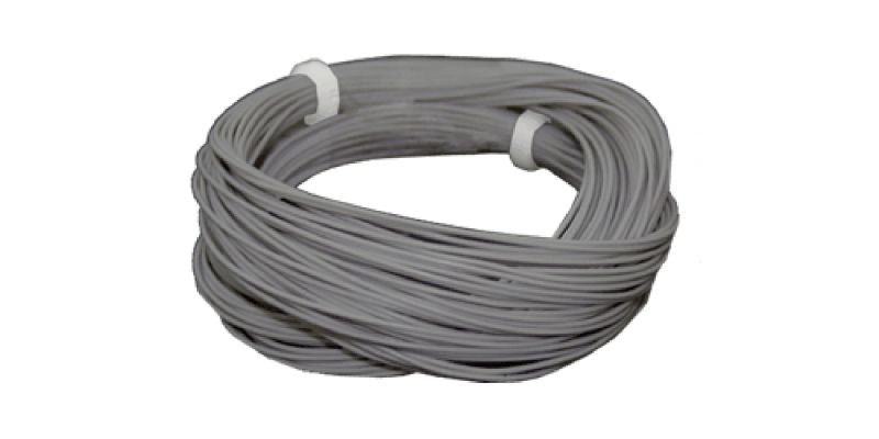 51946 Hochflexibles Kabel, Durchmesser 0.5mm, AWG36, 2A, 10m Wickel, Farbe grau