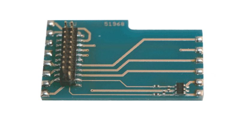 51968 Adapterlokplatine L-Form wie 6090x, mit AUX3 bis AUX6, für 21MTC(nicht MKL) Decoder