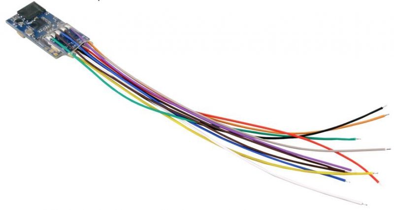 58813 LokSound 5 micro DCC/MM/SX/M4  Leerdecoder , Einzellitzen, mit Lautsprecher 11x15mm, Spurweite:  N, TT, H0