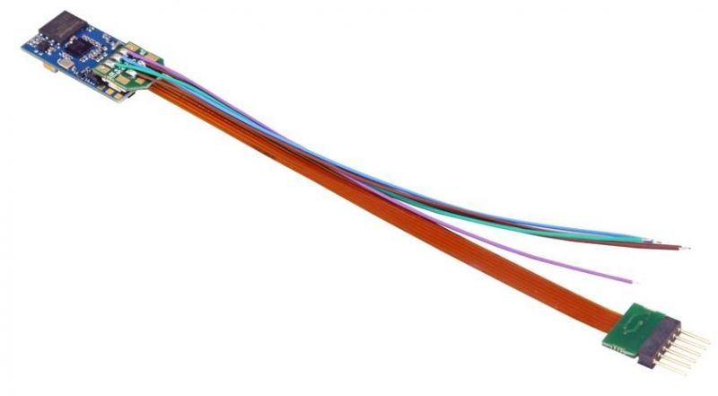 58816 LokSound 5 micro DCC/MM/SX/M4  Leerdecoder , 6-pin NEM651, mit Lautsprecher 11x15mm, Spurweite: N, TT, H0