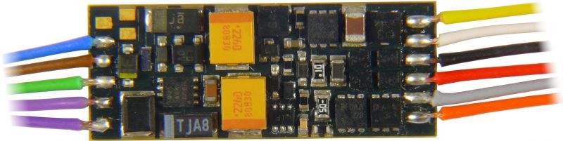 MX649 Miniatur Sound-Decoder - 23 x 9 x 4 mm - 0,7 A - 1 W Audio, 11 Anschlussdrähte