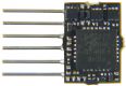MX615N Spur-Z Subminiatur-Decoder - 8,2 x 5,8  x 2mm  -  Nicht-Sound  -  0,5A - 6-pol Schnittstelle NEM651 auf Platine